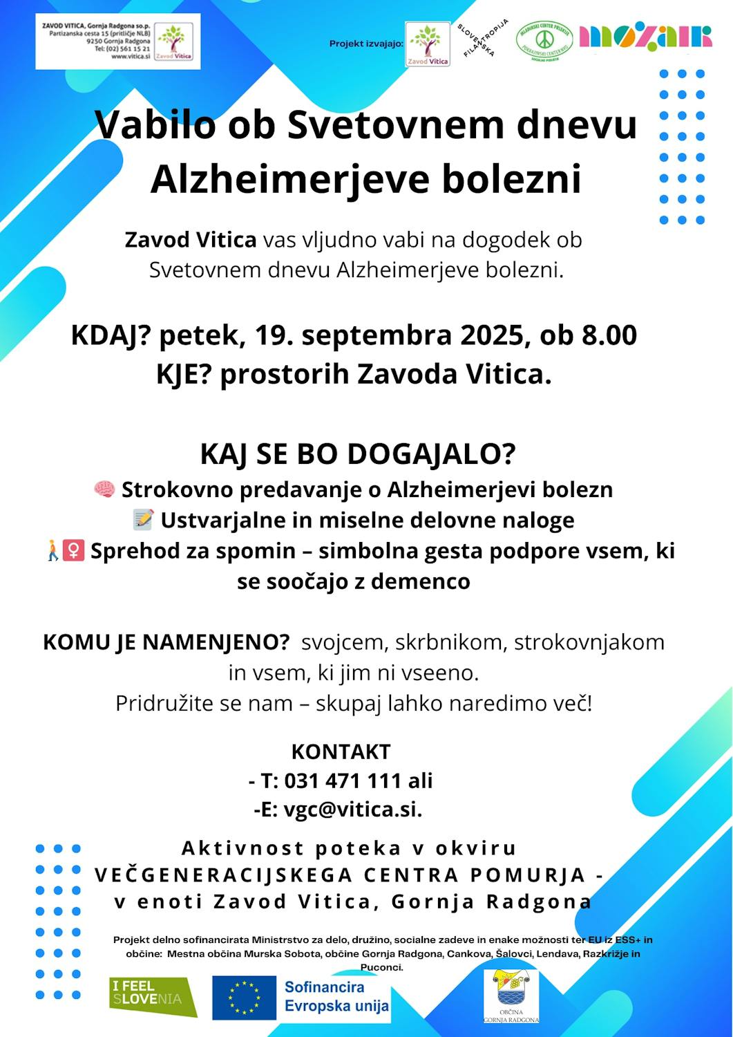 Svetovni dan Alzheimerjeve bolezni